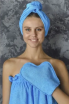 Комплект для сауны женский ДУШКА_МАХРУШКА голубой - Купить постельное белье в Екатеринбурге: Интернет-магазин Постелька 66