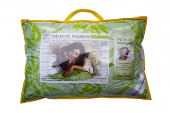 Подушка греческая с бамбуком 40х60 - Купить постельное белье в Екатеринбурге: Интернет-магазин Постелька 66